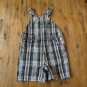 3/27$ Gymboree Baby Plaid Shortalls Short Overalls size 12-18 moths